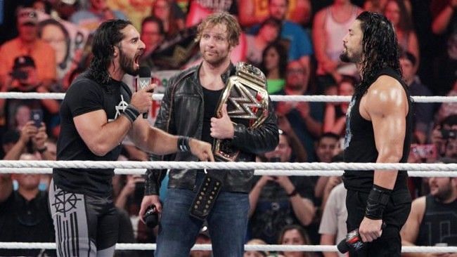 Image result for dean ambrose vs seth rollins vs roman reigns